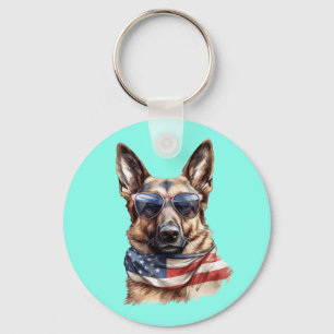 Porte-clés 4 juillet gros chien 70631