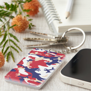 Porte-clés 4 juillet, Jour de l'Indépendance, Beige de camouf