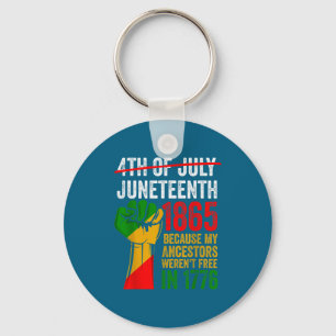 Porte-clés 4 juillet Juneteenth 1865 pour hommes femmes - noi