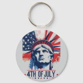 Porte-clés 4 juillet l'esprit du jour de l'indépendance (Verso)
