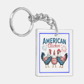 Porte-clés 4 juillet Patriotique American Chicken-62987 (Devant gauche)