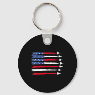 Porte-clés 4 juillet Patriotique Rouge Bleu Bleu Américain Dr