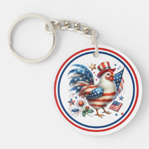 Porte-clés 4 juillet Poulet Clipart-61531