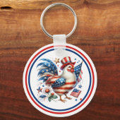 Porte-clés 4 juillet Poulet Clipart-61531 (Recto)