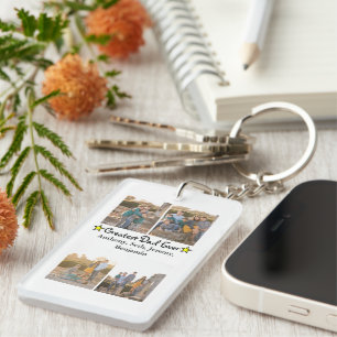 Porte-clés 4 Photo Collage plus grand papa jamais Fête des pè