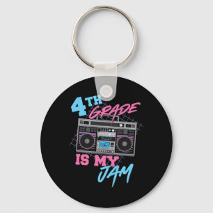 Porte-clés 4e année est mon truc - Prof de boombox vintage 80