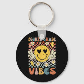 Porte-clés 4e année Vibes 4e année Retro Enseignant 1er jour (Verso)