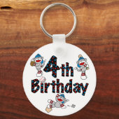 Porte-clés 4e anniversaire de baseball de singe de soq (Recto)
