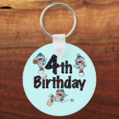 Porte-clés 4e anniversaire de baseball de singe de soq (Recto)