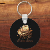 Porte-clés 4th Grade Teacher Rodeo Country Western Howdy Four (Recto)