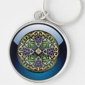 Porte-clés [500] Croix celtique [Or avec émail noir] (Devant)