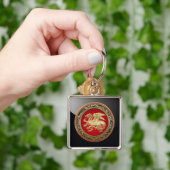 Porte-clés [500] Dragon islandais, Landvæ ttir [Or] (main)