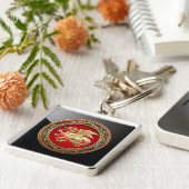 Porte-clés [500] Dragon islandais, Landvæ ttir [Or] (Côté)