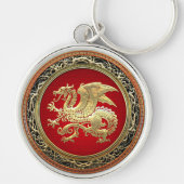 Porte-clés [500] Dragon islandais, Landvæ ttir [Or] (Devant)