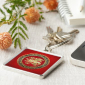 Porte-clés [500] Dragon islandais, Landvæ ttir [Or] (Côté)