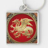 Porte-clés [500] Dragon islandais, Landvæ ttir [Or] (Devant)