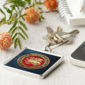 Porte-clés [500] Dragon islandais, Landvæ ttir [Or] (Côté)