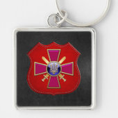 Porte-clés [500] Emblème des forces terrestres ukrainiennes (Devant)