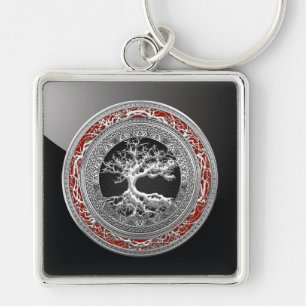 Porte-clés [500] Treasure Trove : Celtic Tree of Life [Argent