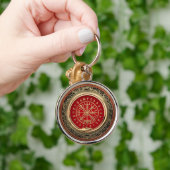 Porte-clés [500] Vegvisir - Viking Gold Magic Runic Compass (Main)