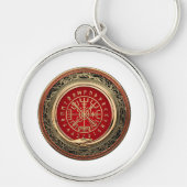 Porte-clés [500] Vegvisir - Viking Gold Magic Runic Compass (Devant)