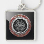 Porte-clés [500] Vegvisir - Viking Silver Magic Runic Compass (Devant)