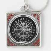 Porte-clés [500] Vegvisir - Viking Silver Magic Runic Compass (Devant)