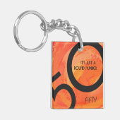 Porte-clés 50 ans d'anniversaire Orange (Devant gauche)