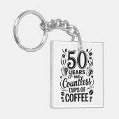 Porte-clés 50 ans et d'innombrables tasses de café  (Devant gauche)
