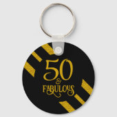 Porte-clés 50 ans et Fabuleux Noir et Or (Recto)