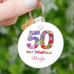 Porte-clés 50 et fabuleuse fête d'anniversaire porte - clé mo