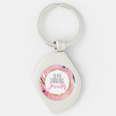 Porte-clés 50 et Fabulous rose noir glamour moderne Bold (Devant)