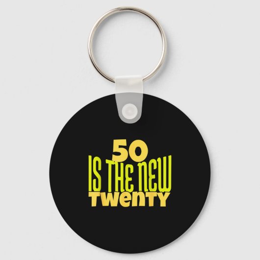 Porte-clés 50 Is The New Twenty Funny 50th Birthday 50 Years  (Recto)
