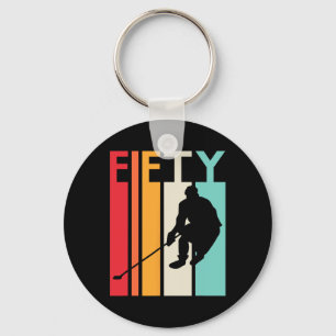 Porte-clés 50e anniversaire Cadeau Hockey Vintage 50 ans Bir