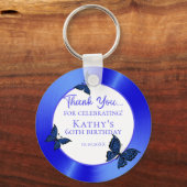 Porte-clés 50e anniversaire Merci Bleu Papillons (Recto)