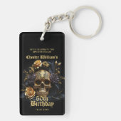 PORTE-CLÉS 50E ANNIVERSAIRE OR SKULL ROSE HALLOWEEN PARTY (Dos)