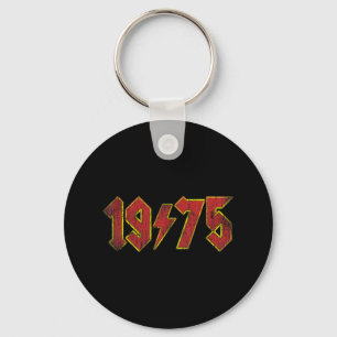 Porte-clés 50e anniversaire Vintage 1975 Hommes Femmes 50 ans