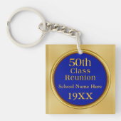 Porte-clés 50e Classe de lycée Retrouvailles, ton texte, tes  (Devant)