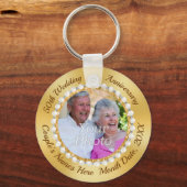 Porte-clés 50ème anniversaire de Mariage pour les Souvenirs, (Recto)