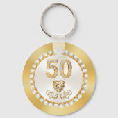 Porte-clés 50ème anniversaire de Mariage pour les Souvenirs, (Verso)