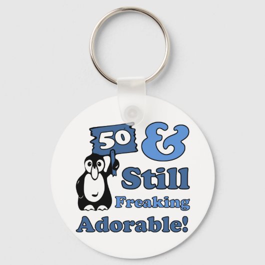 Porte-clés 50ème anniversaire mignon pour les femmes (Recto)