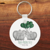 Porte-clés 55e anniversaire du mariage d'éléphants (Recto)