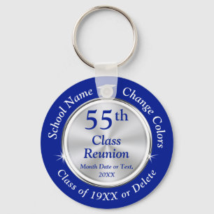 Porte-clés 55e Réunion de classe, favorise l'ANNÉE DE CHANGEM