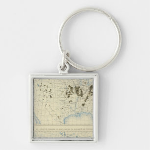 Porte-clés 58 Charbon 1890, minerai de fer 1889