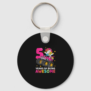 Porte-clés 5 Ans Unicorn équitation Monster Camion 5e anniver