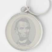 Porte-clés $5 Dollar Argent du président Abraham Lincoln (Devant)