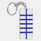 Porte-clés 5 lignes bleues biscuites (Devant gauche)