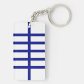 Porte-clés 5 lignes bleues biscuites (Dos)