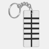 Porte-clés 5 lignes noires biscuites (Devant gauche)