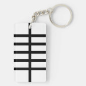 Porte-clés 5 lignes noires biscuites (Dos)